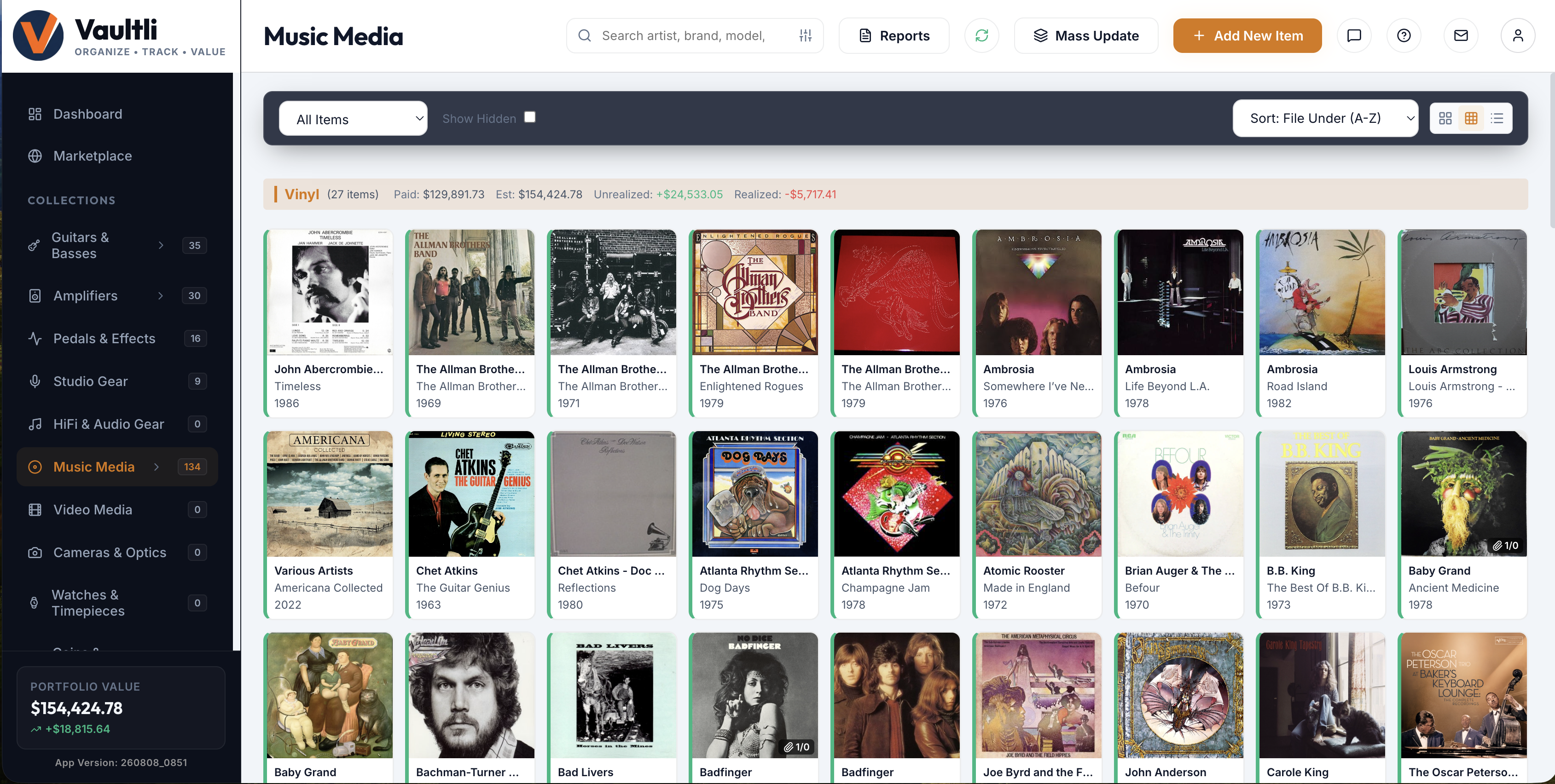 Vaultli Dashboard Preview